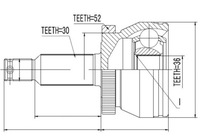 фото thumb №1, Шарнир наружный hyundai santa fe 2.2crdi 05-