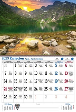 Kalendarz 2025 ścienny 13 planszowy 32x47cm TATRY ŻE HEJ!!! GÓRY