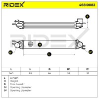 Ridex 468i0082 интеркулер к mini хэтчбек r56 хэтчбек r50, r53 Недорого, фото thumb