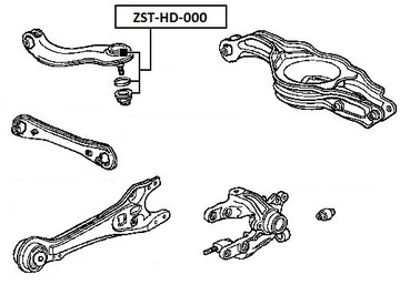 фото thumb №13, Шкворень рычага honda odyssey 99-03 задний верхний