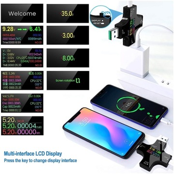 Измеритель тока USB C 2 в 1