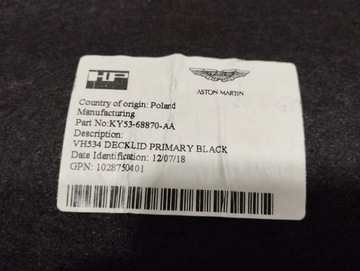 фото thumb №6, Aston martin db11 2019 полка задняя багажника ky5368870aa