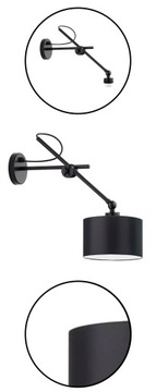 Kinkiet lampa ścienna abażur LED E27 kinkiet ścienny welurowy