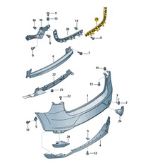 фото thumb №1, Ковзун планка кріпильна бампер зад seat altea права
