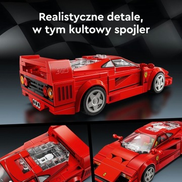 LEGO 76934 FERRARI F40 Speed ​​Champions Replica Car - Набор кубиков 9+