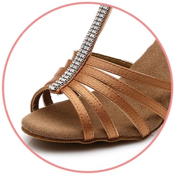BUTY DO TAŃCA LATINO OBUWIE NA TANIEC NUDE 7CM 41