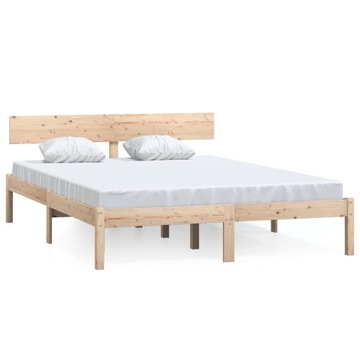 Каркас кровати vidaXL из массива сосны 140 x 190 см