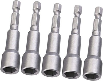 Zestaw 5 szt NASADKA 10 mm DO WKRĘTARKI HEX MAGNETYCZNA BIT Nasadki Farmer