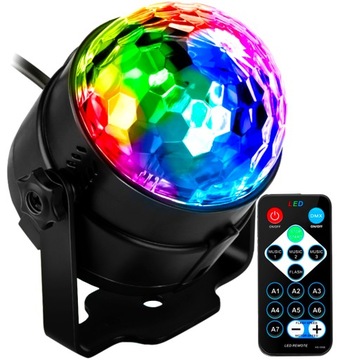 ПРОЕКТОР DISCO BALL, СВЕТОДИОДНЫЙ ОТРАЖАТЕЛЬ RGB