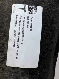 фото thumb №3, Tesla model 3 подкрылок левая задняя задние nowe