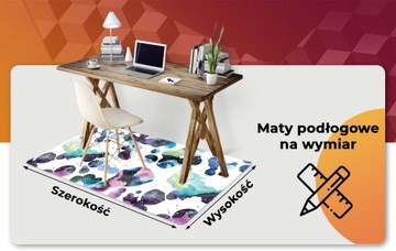Mata pod fotel do wnętrz Galaktyka wzory do pracy