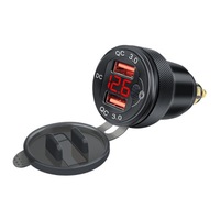 фото thumb №1, Pter зарядний пристрій usb з woltomierzem led do motocykla