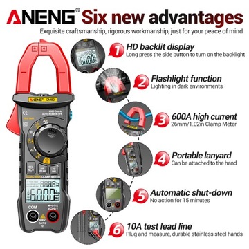 ANENG CM82 Цифровые клещи, 6000 отсчетов
