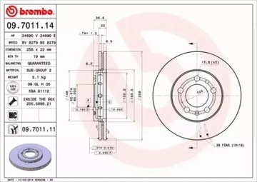 фото thumb №14, Brembo диски+ тормозные колодки перед seat ibiza iv v 256mm