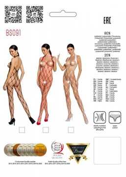 BS091 czerwony uniwersalny - Bodystocking Box