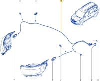 Троси ручка регулювання лампа renault express van Недорого, фото thumb