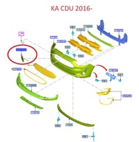 фото thumb №4, Заглушка бампера фаркоп перед ford ka cdu 2016