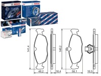 фото thumb №1, Bosch 986 494 413 набор тормозных колодок тормозных, тормоза дисковые