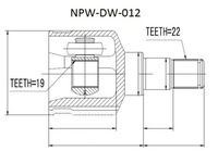 фото thumb №1, Шарнір внутрішній daewoo kalos 1.2 02-, chevrolet spark 1.0 00-, aveo 1.2