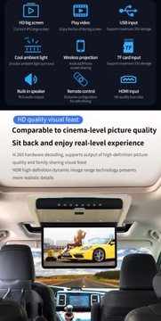 14-дюймовый автомобильный монитор Smart Digital TV Автомобильный потолочный дисплей MP5