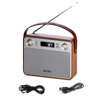 Ретро Bluetooth кухонное радио портативное Manta CAPRI RDI915X перезаряжаемая батарея SD