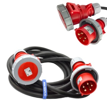 РЕЗИНОВЫЙ УДЛИНИТЕЛЬ ПИТАНИЯ 1М H07RN-F 5x6 IP67 32A