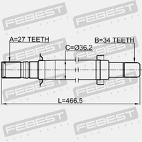 фото thumb №5, Приводной вал правая opel antara 2006- | 1012-caprh febest