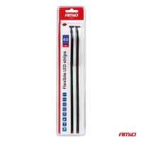 Купити Ремені led бічний amio гнучкий 2x30cm 12v червоні try me автомобіль, фото thumb