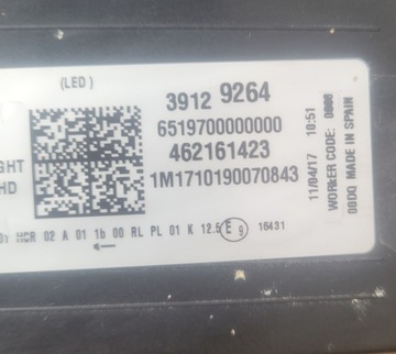 фото thumb №8, Opel crossland x 17-20 лампи повний led 2szt.