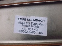 фото thumb №8, Молдинг dekor обшивка задняя пара audi a6 c5