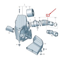 фото thumb №1, Audi q5 fy двигатель air впуск шланг 04l129661d