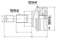 фото thumb №1, Шарнир наружный. chevrolet lacetti 1.4,1.6 04-