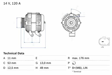 фото thumb №2, Генератор 12v ford bosch