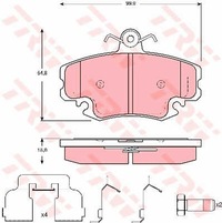 фото thumb №2, Тормозные диски тормозные колодки перед trw renault logan i kombi 1.4