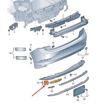 фото thumb №1, Vw polo mk6 17-22 r-line задний spoier спойлер накладка бампера