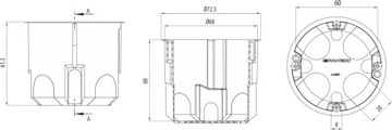 PUSZKA ELEKTRYCZNA WIATROSZCZELNA GŁĘBOKA PK60 110