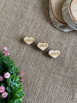 Причастие Carmin Hearts Commandion с текстом с надписью IHS для Angel Dekor 3 ПК.