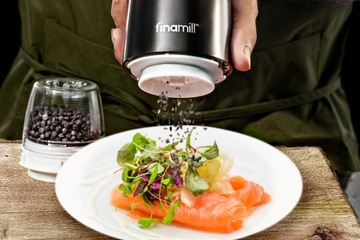 FINAMILL ЭЛЕКТРИЧЕСКАЯ МЕЛЬНИЦА ДЛЯ ПЕРЦА И СОЛИ + ДОПОЛНИТЕЛЬНЫЙ КОМПЛЕКТ КОНТЕЙНЕРОВ