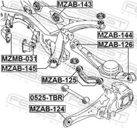 фото thumb №3, Втулка важеля mzab-126 febest lincoln mazda cx-9