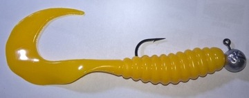 Manns Twister 10cm Pomarańczowy ze srebrnym brokat