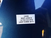 Двері праві задній праве задні lw5p seat leon 3 5f універсал 12-19r Зі Шроту, фото thumb