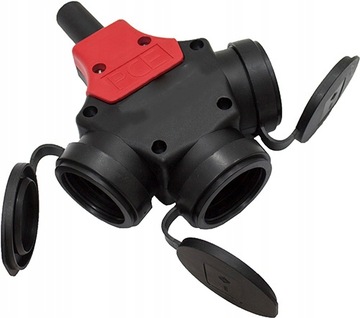 PCE ROZGAŁĘŹNIK 3xGNIAZDO GUMOWE IP44 230V 24311sw