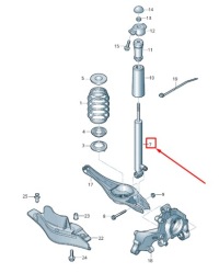 Купити Skoda octavia 5e mk3 задній gas shock абсорбер 5q0513045bd, фото thumb