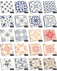 ПВХ-плитка «GEOMETRYCHNE» 20x20 из винила, ретро-рисунок