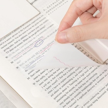 Прозрачные самоклеящиеся блокноты, набор 200 шт., с индексными язычками.