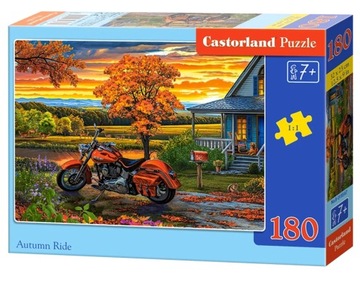 PUZZLE 180 UKŁADANKA DLA DZIECI WIDOK JESIEŃ MOTOR MOTOCYKL 7+ CASTOR