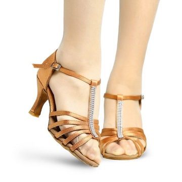 BUTY DO TAŃCA LATINO OBUWIE NA TANIEC NUDE 7CM 41