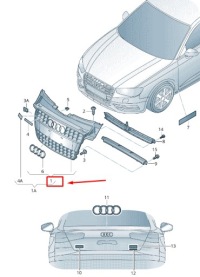 фото thumb №1, Audi a5 sportback 8t радіатор решітка 8t0853651act94 8t0853651ac t94