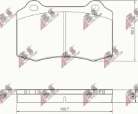 фото thumb №1, Тормозные колодки тормозные jaguar xjr 4,0 97-03 задняя