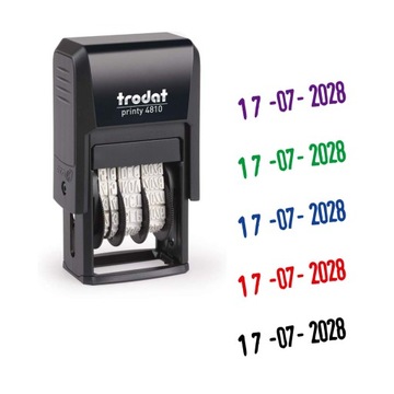 Штамп даты Trodat 4810, цифровая дата - цветные чернила
